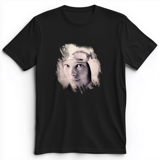 Amelia Earhart Portrait Premium Tee