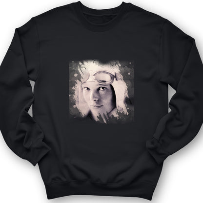 Amelia Earhart in Color Crewneck