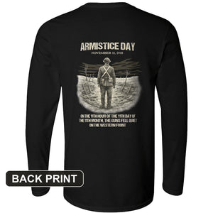 Armistice Day Back Print Long Sleeve T-Shirt