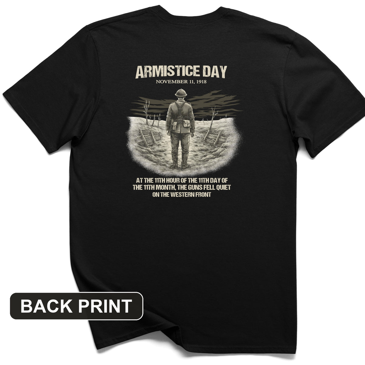 Armistice Day Back Print T-Shirt