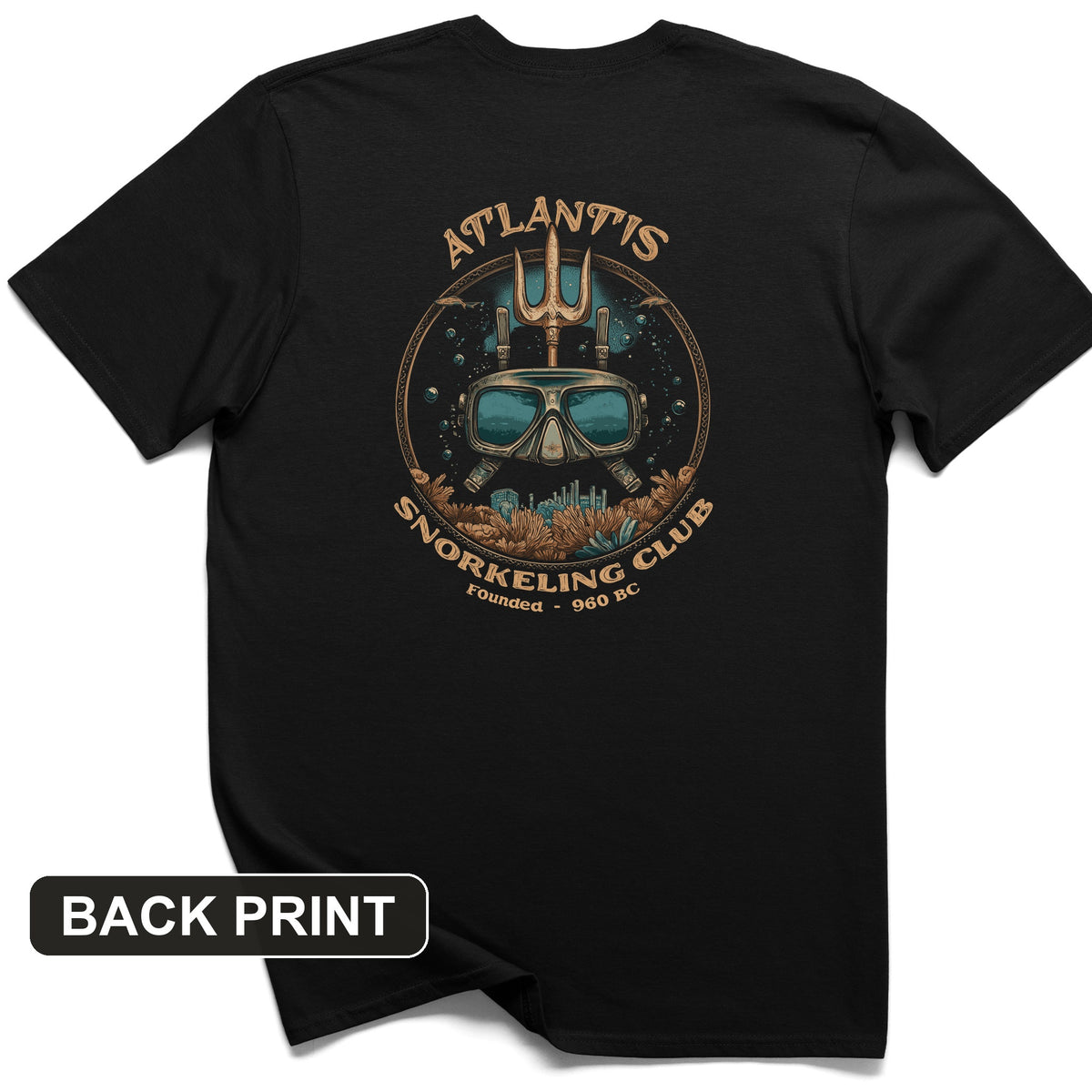 Atlantis Back Print T-Shirt