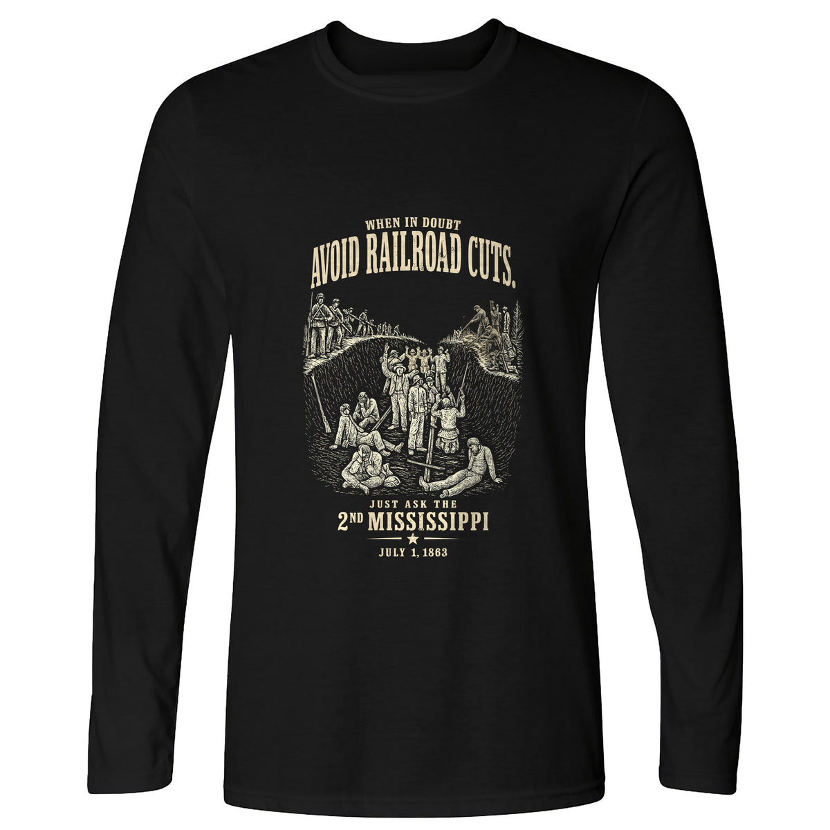 Avoid Railroad Cuts Long Sleeve T-Shirt