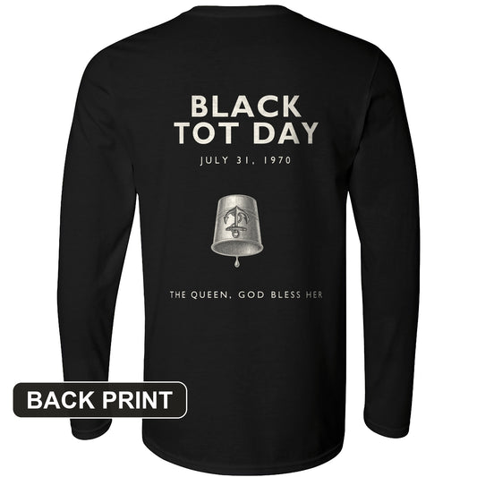 Black Tot Day Back Print Long Sleeve T-Shirt