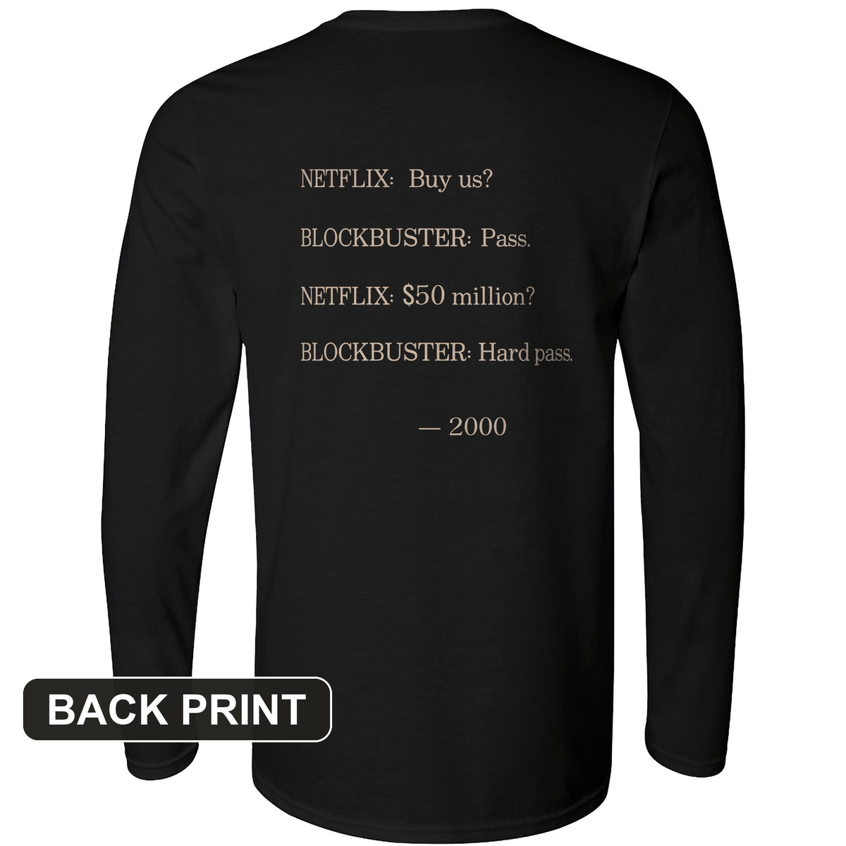 Blockbuster Back Print Long Sleeve T-Shirt