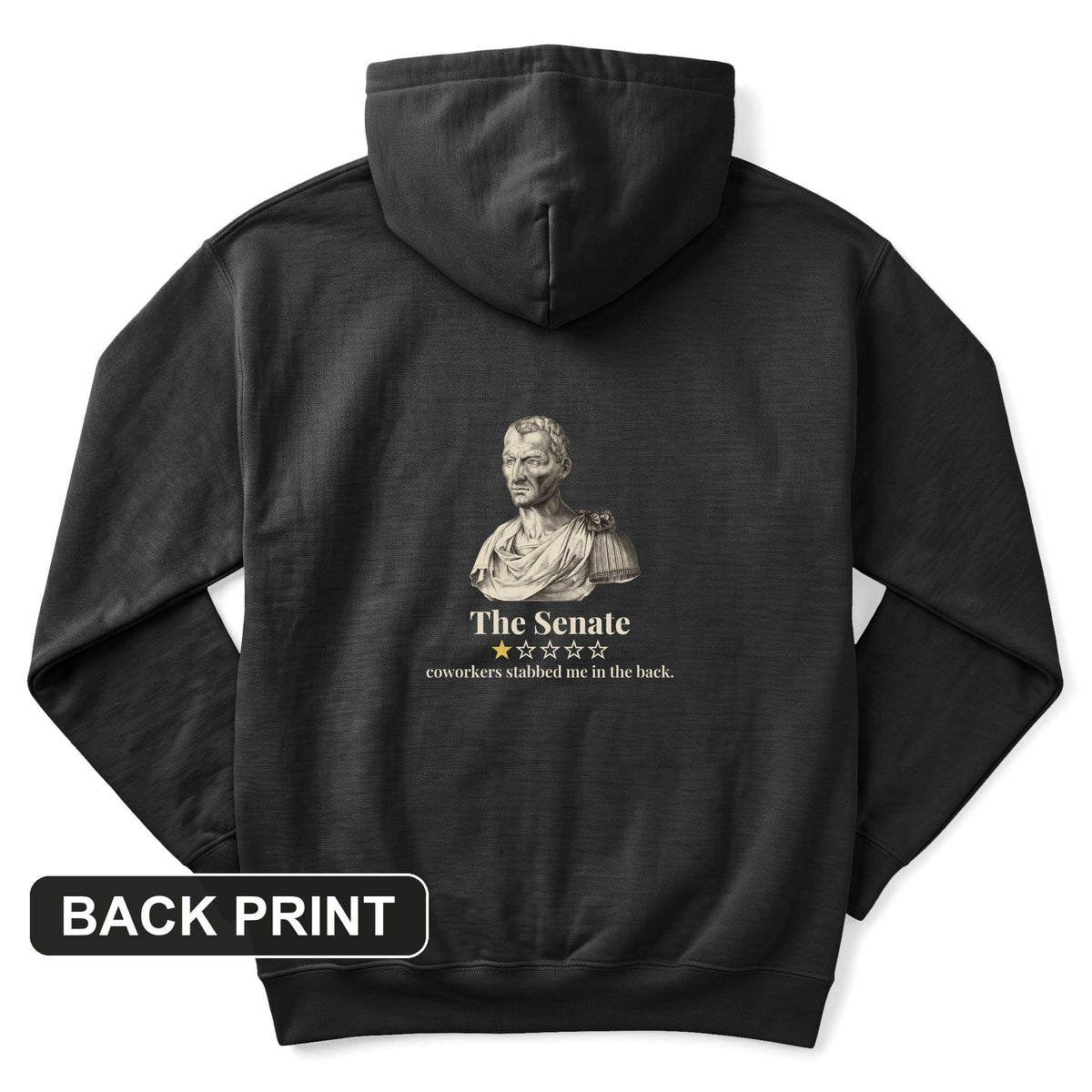 Caesar Senate Review Back Print Hoodie