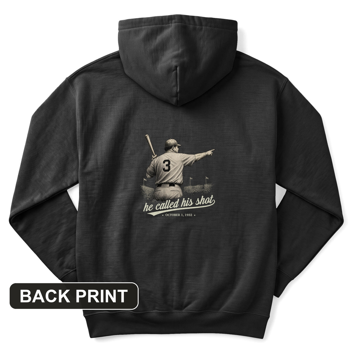 Called His Shot Back Print Hoodie