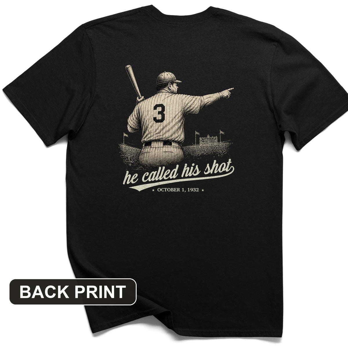 Called His Shot Back Print T-Shirt