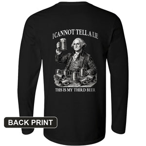 Cannot Tell a Lie Back Print Long Sleeve T-Shirt