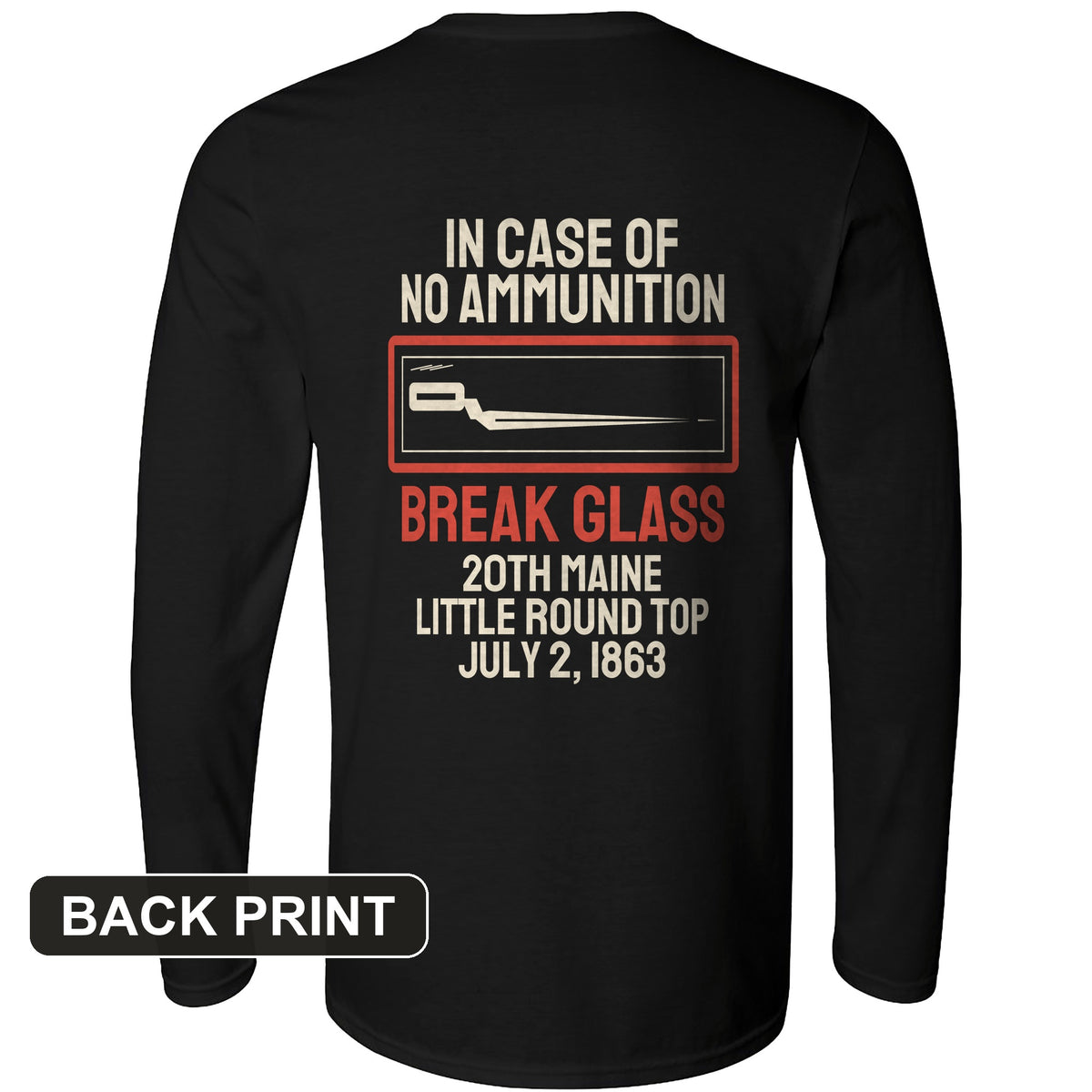 Chamberlain Break Glass Little Round Top Back Print Long Sleeve T-Shirt