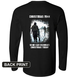Christmas 1944 Back Print Long Sleeve T-Shirt