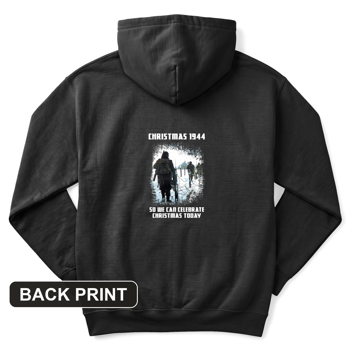 Christmas 1944 Back Print Hoodie