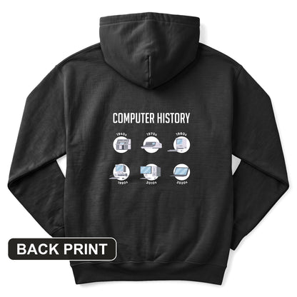 Computer History Back Print Hoodie