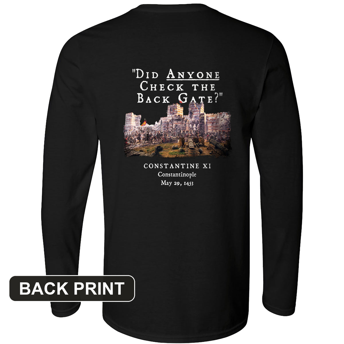 Constantinople Back Print Long Sleeve T-Shirt