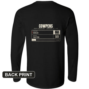 Cowpens Scoreboard Back Print Long Sleeve T-Shirt