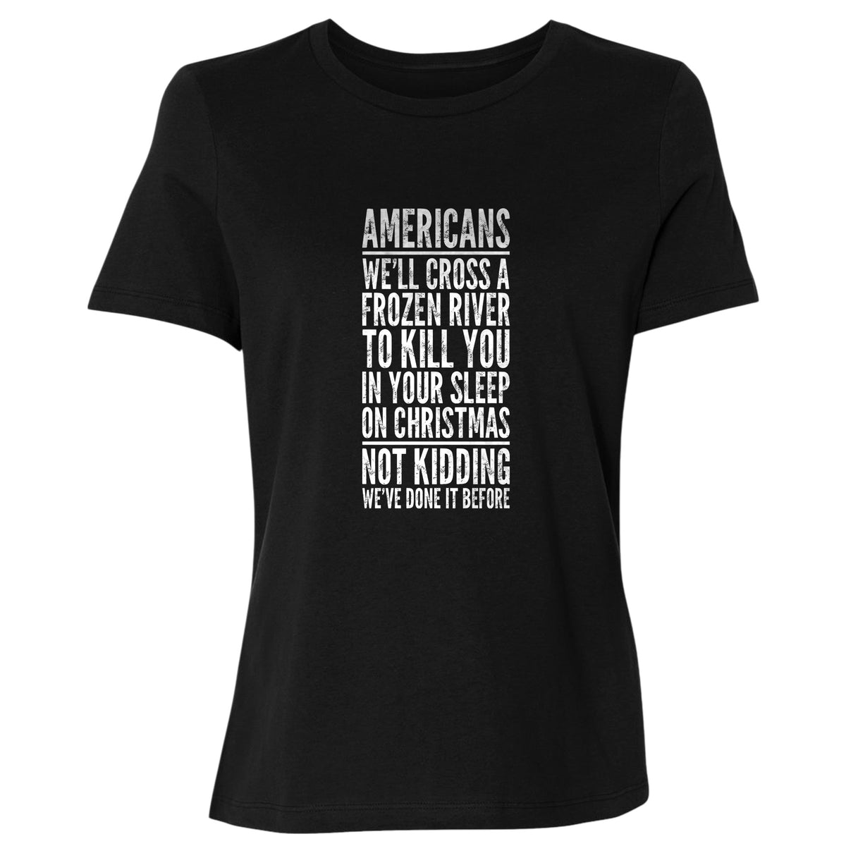 Cross A River On Xmas Women's T-Shirt