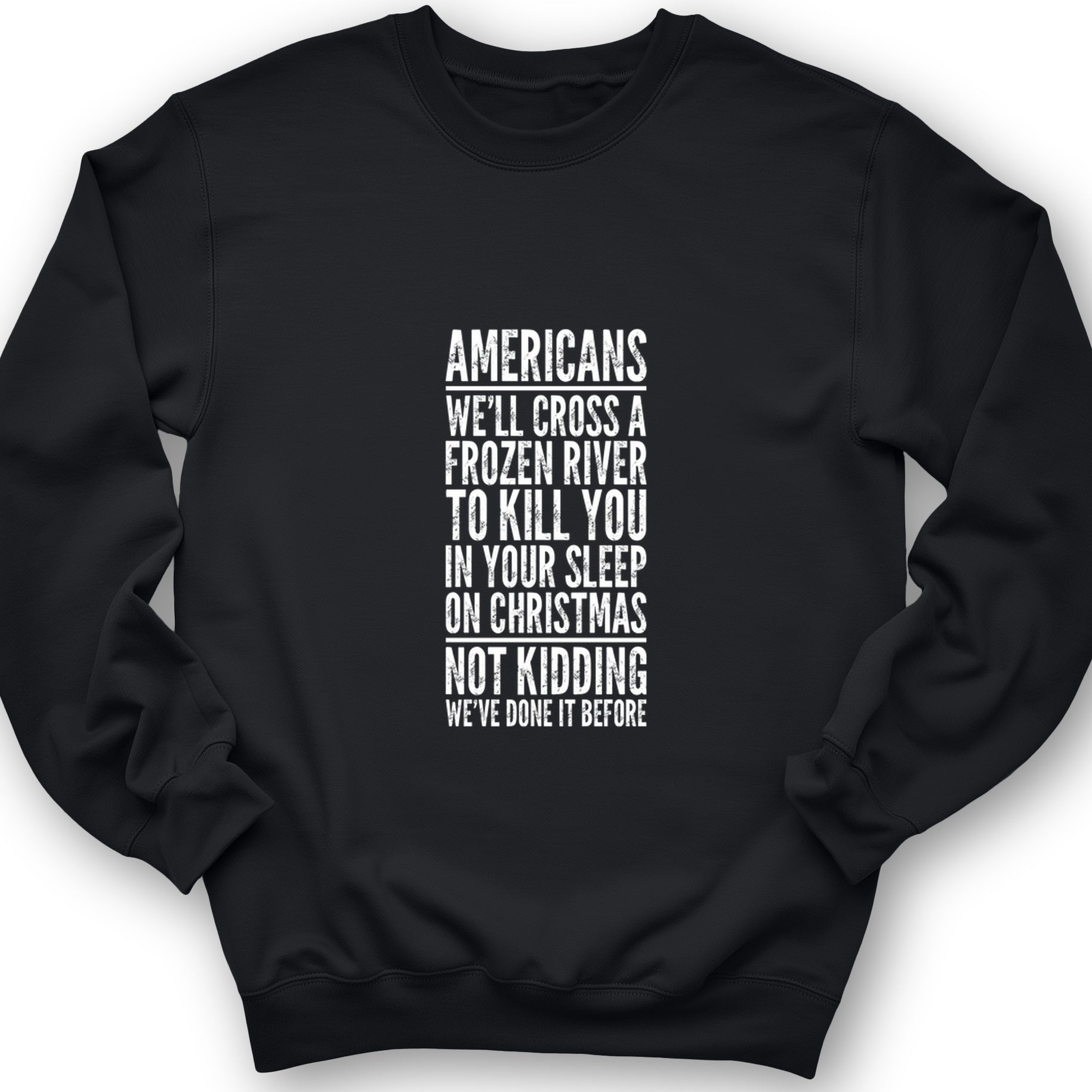 Cross A River On Xmas Crewneck