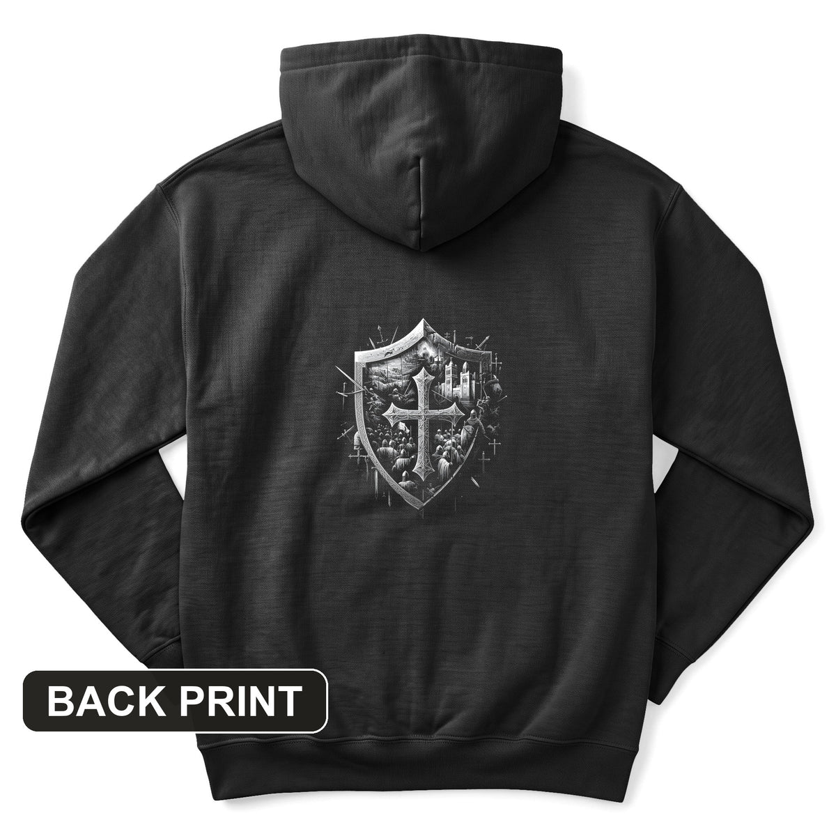 Crusader's Last Shield Back Print Hoodie