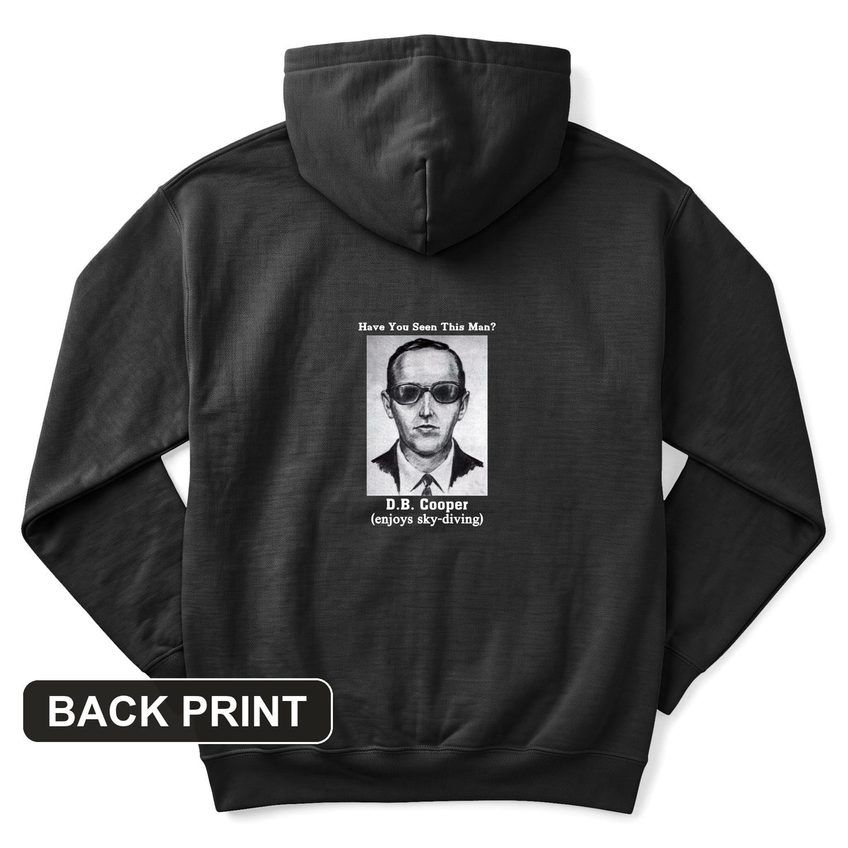 DB Cooper Back Print Hoodie