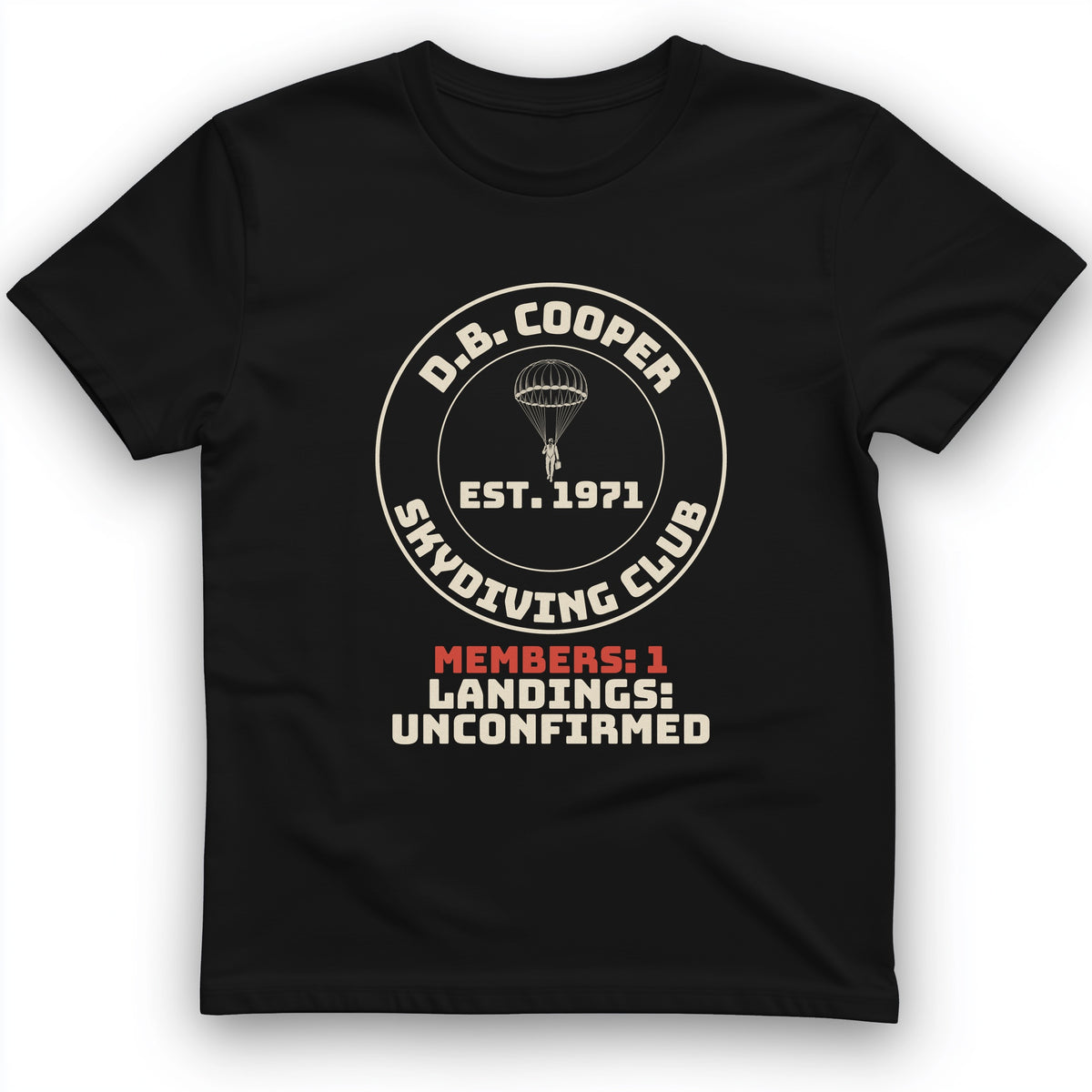 DB Cooper Skydiving Club T-Shirt