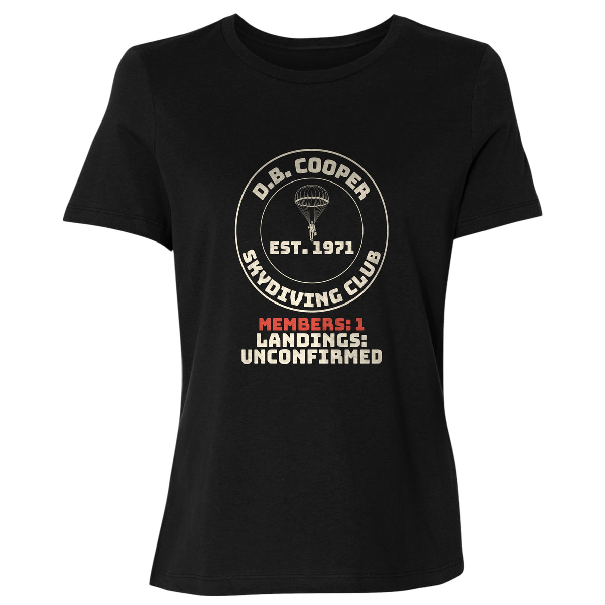 DB Cooper Skydiving Club Women's T-Shirt