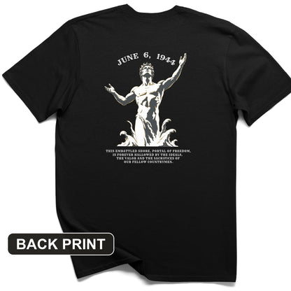 Dday Statue Back Print T-Shirt