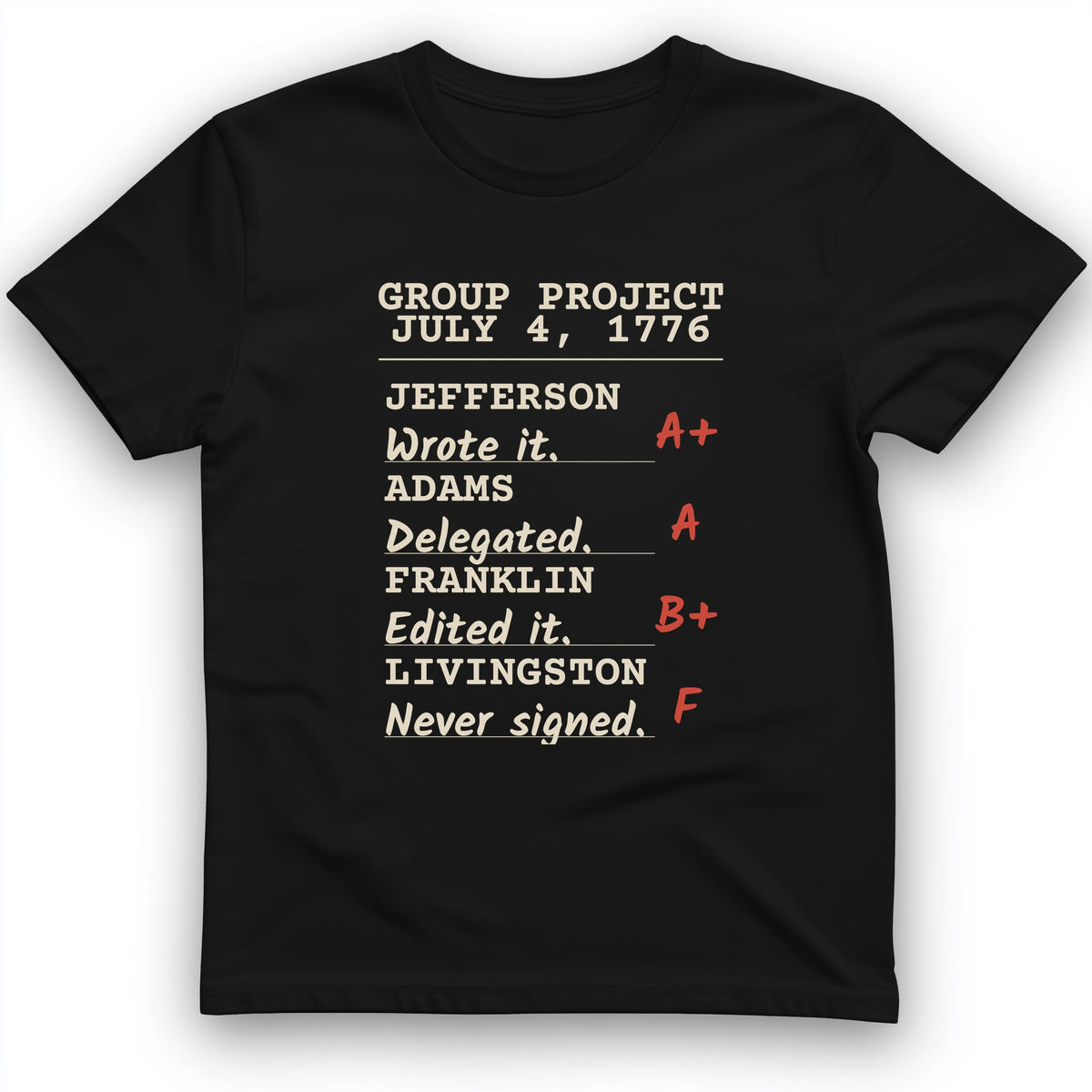 Declaration Of Independence Group Project T-Shirt