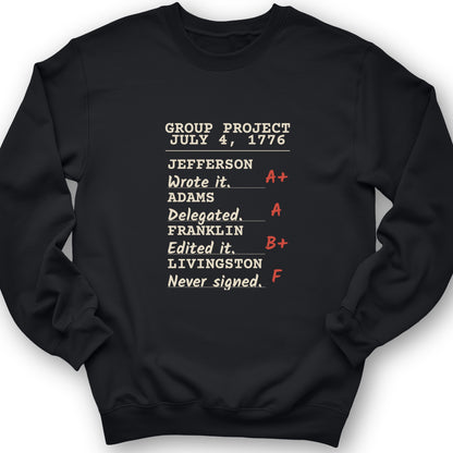 Declaration Of Independence Group Project Crewneck
