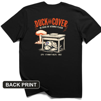Duck And Cover Back Print T-Shirt