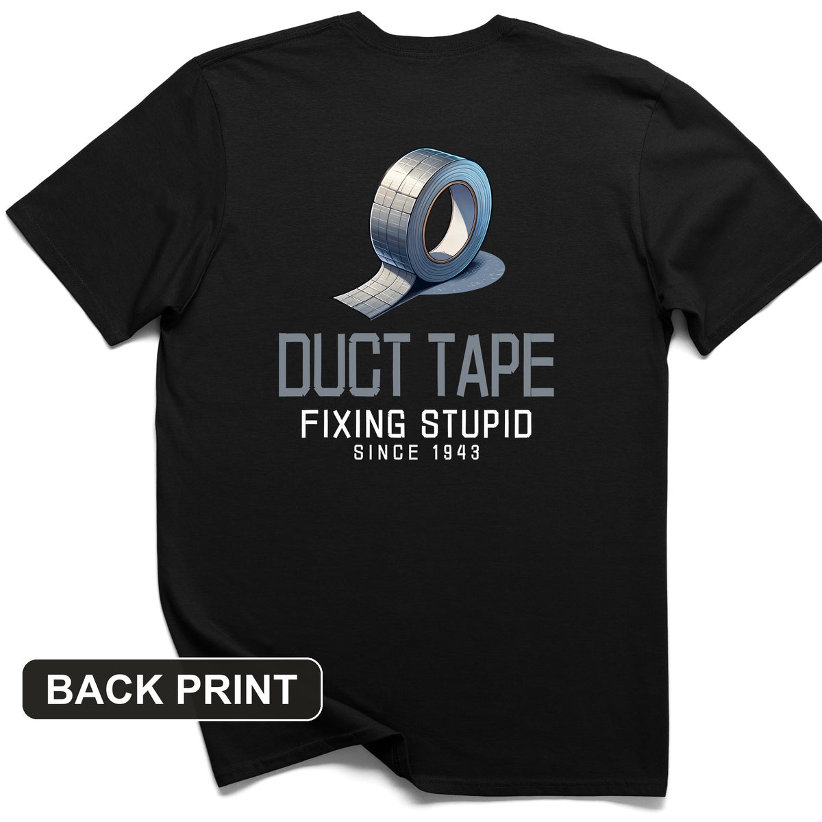 Duct Tape Back Print T-Shirt