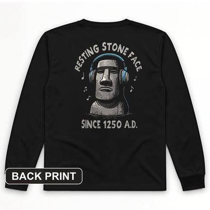 Easter Island Back Print Long Sleeve T-Shirt