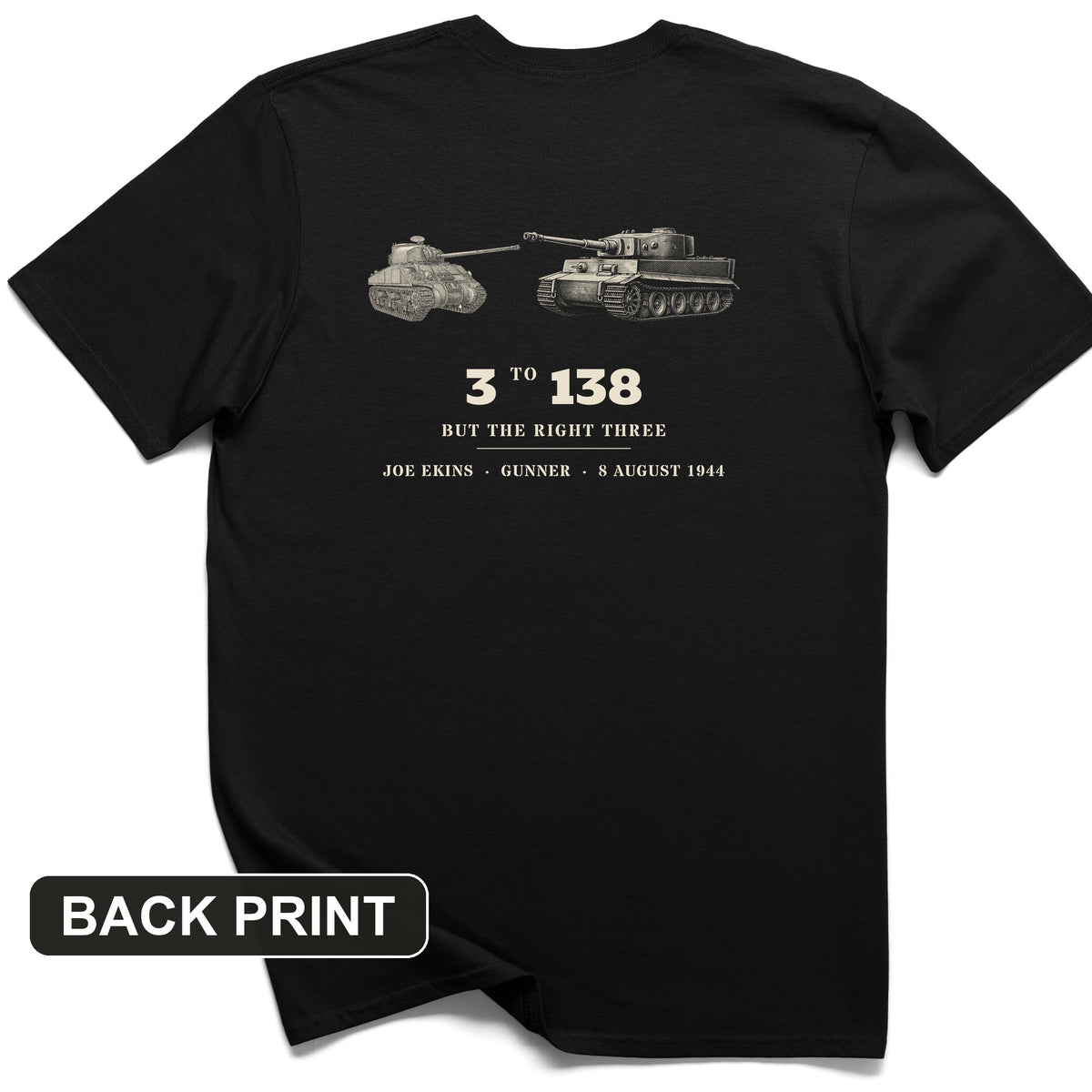 Ekins 138 To 3 Back Print T-Shirt