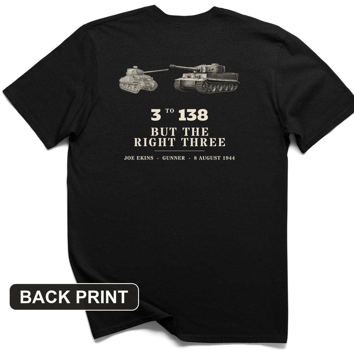 Ekins 3 To 138 Back Print T-Shirt