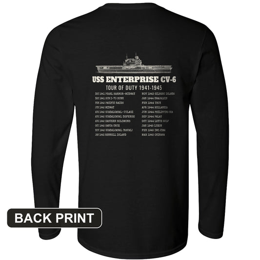 Enterprise Tour Of Duty Back Print Long Sleeve T-Shirt