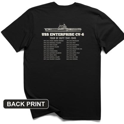 Enterprise Tour Of Duty Back Print T-Shirt