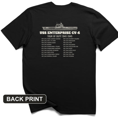 Enterprise Tour Of Duty Back Print T-Shirt