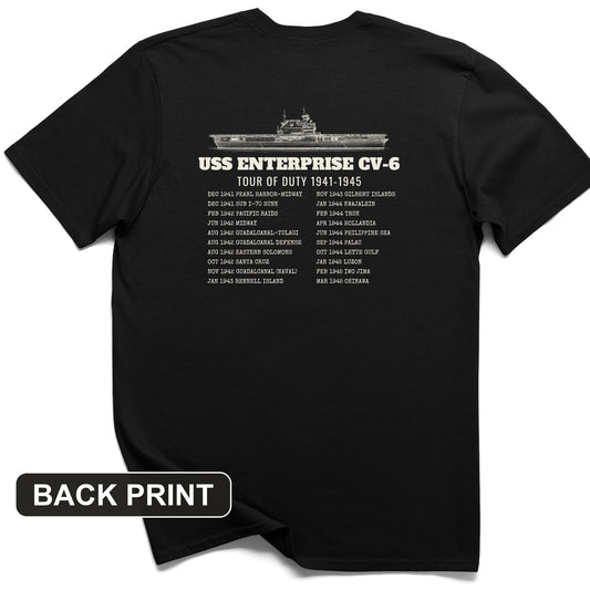 Enterprise Tour Of Duty Back Print T-Shirt