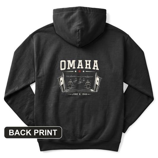 Exit Landing Craft Back Print Hoodie