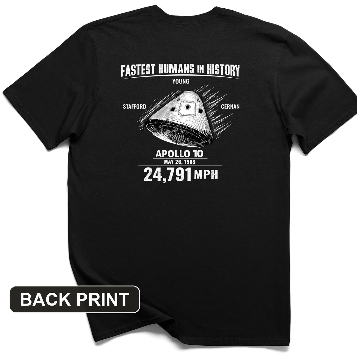 Fastest Humans Back Print T-Shirt