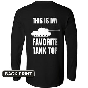 Favorite Tank Top Back Print Long Sleeve T-Shirt