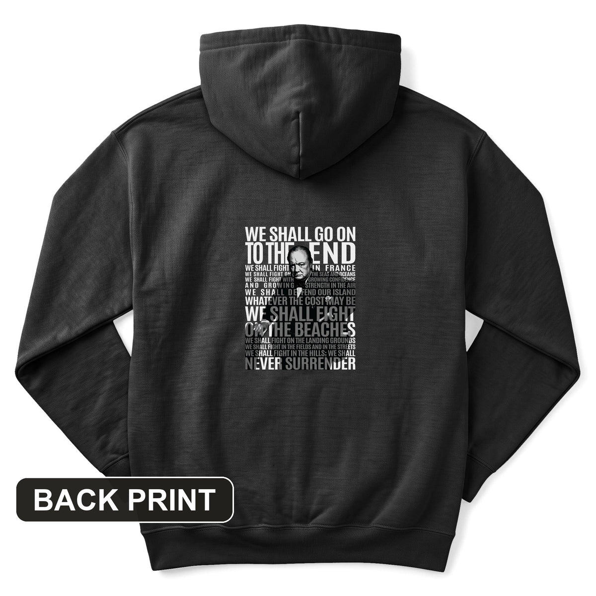 Fight On The Seas And Beaches Back Print Hoodie