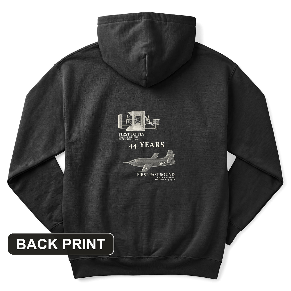 First To Fly - First Past Sound Back Print Hoodie
