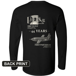 First To Fly - First Past Sound Back Print Long Sleeve T-Shirt
