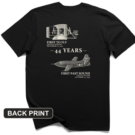 First To Fly - First Past Sound Back Print T-Shirt