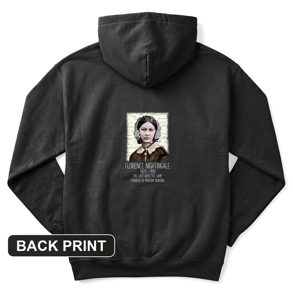 Florence Nightingale Back Print Hoodie