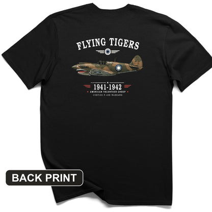 Flying Tigers Back Print T-Shirt