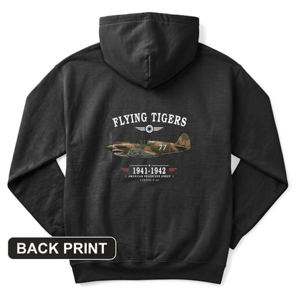 Flying Tigers Back Print Hoodie