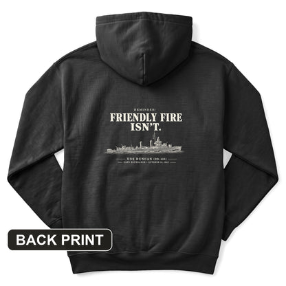 Friendly Fire Isn't Back Print Hoodie