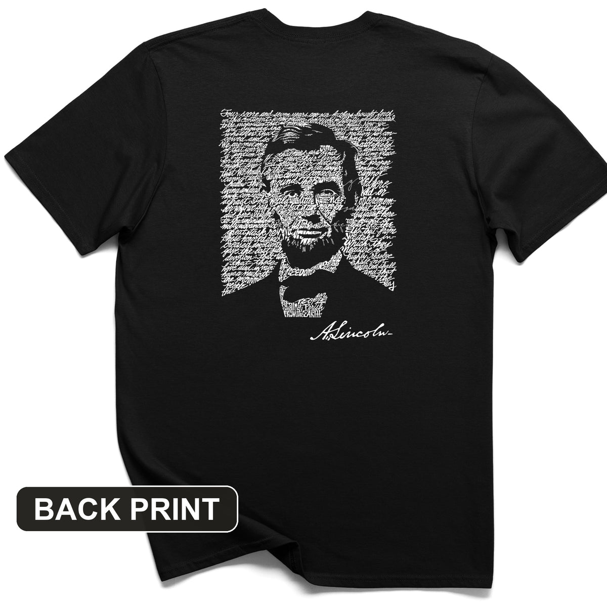 Gettysburg Address Back Print T-Shirt
