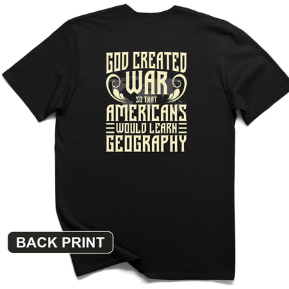 God Created War Back Print T-Shirt