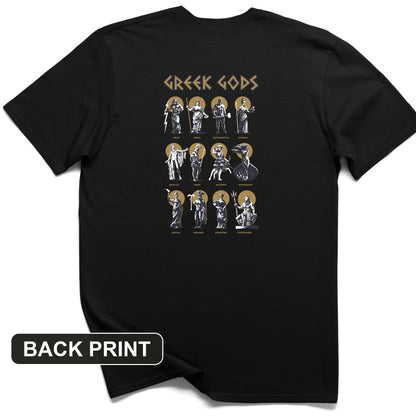 Greek Gods Back Print T-Shirt